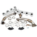 HIGH FLOW EXHAUST MANIFOLD AND UPPIPES KIT SILVERADO/SIERRA 6.6L LMM SILVER