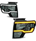 LH HEADLAMP ASSY COMPOSITE; W/CHROME TRIM; F150 0408