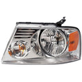 LH HEADLAMP ASSY COMPOSITE; W/CHROME TRIM; F150 0408