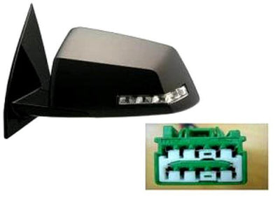 LH MIRROR OTR REAR VIEW POWER BLACK MEMORY HEATED W/ SIGNAL LAMP ACADIA 0710; OUTLOOK 0810
