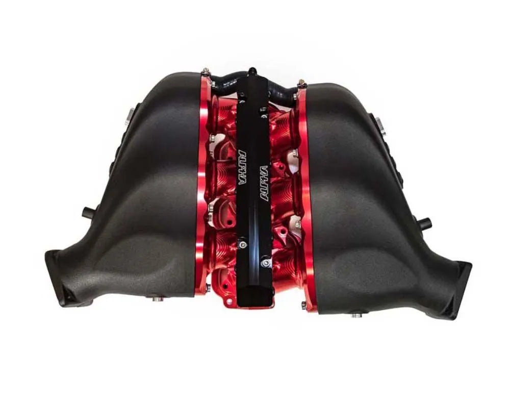 AMS Performance 2009+ Nissan GT-R Alpha Cast Plenum/Billet Intake Manifold w/ Std Fuel Rail - Purple