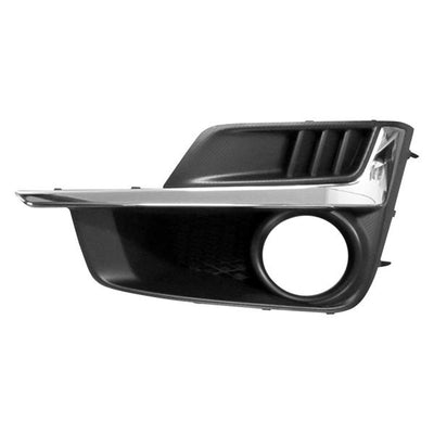 LH FRONT BUMPER INSERT FOG LAMP BEZEL; W/FOG LAMPS; W/CHROME MLDG SUBARU IMPREZA 1516