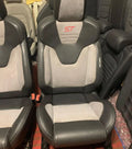 Heated Dark Fabric Seat with Blue Stitching