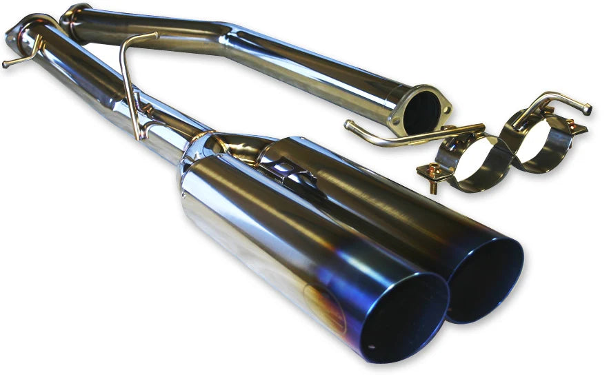 Dual Muffler Exhaust System 76.3mm Pipe 100mm Tips