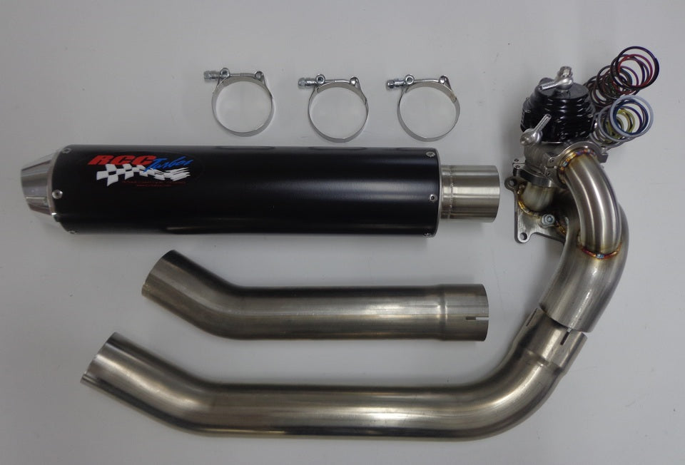 Hayabusa Stage 1/2 Turbo Kit Pipe and Muffler Setup