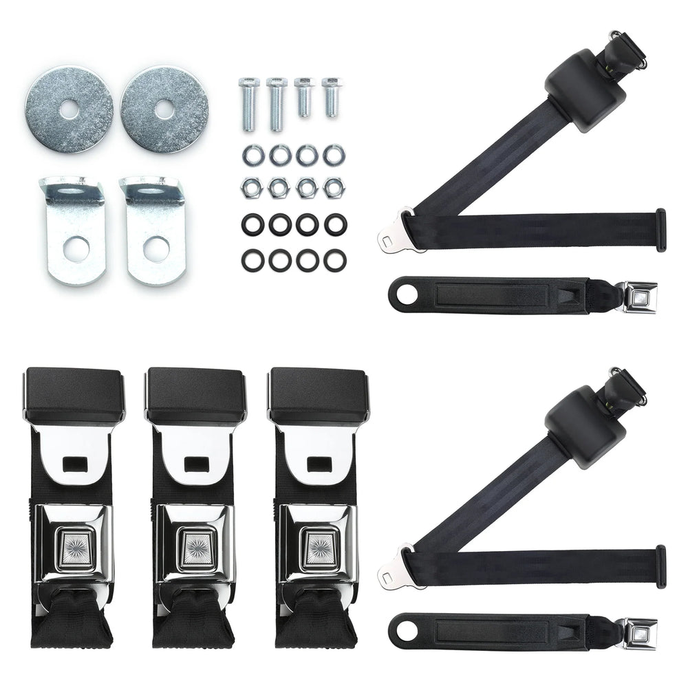 Push Button Seat Belt Kit, 5-Piece