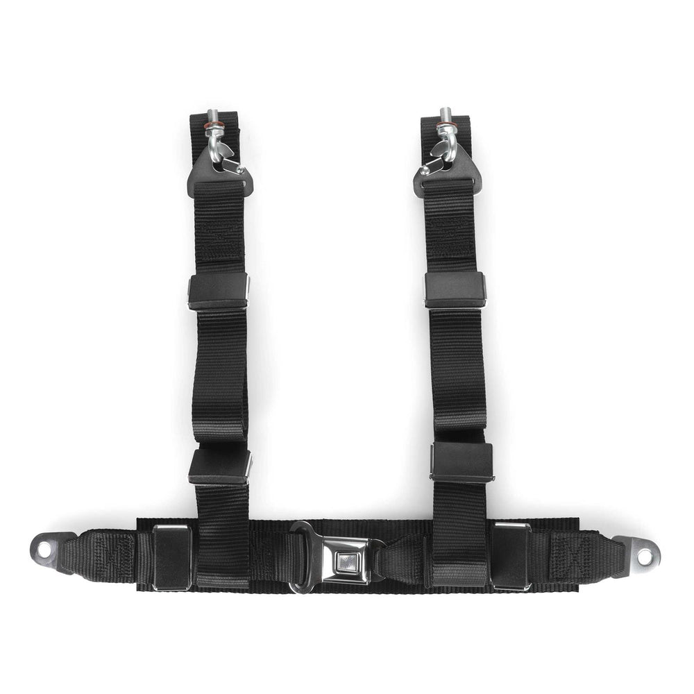4-Point Harness with Chrome Push-Button Buckle