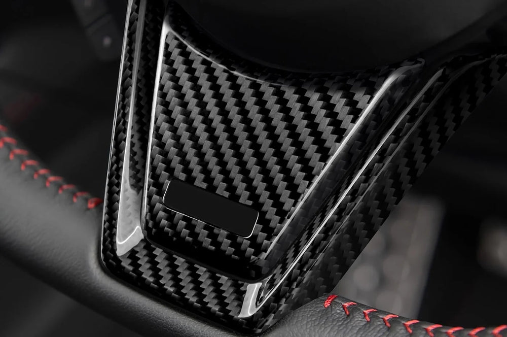 Carbon Fiber Steering Wheel Accent Trim Set
