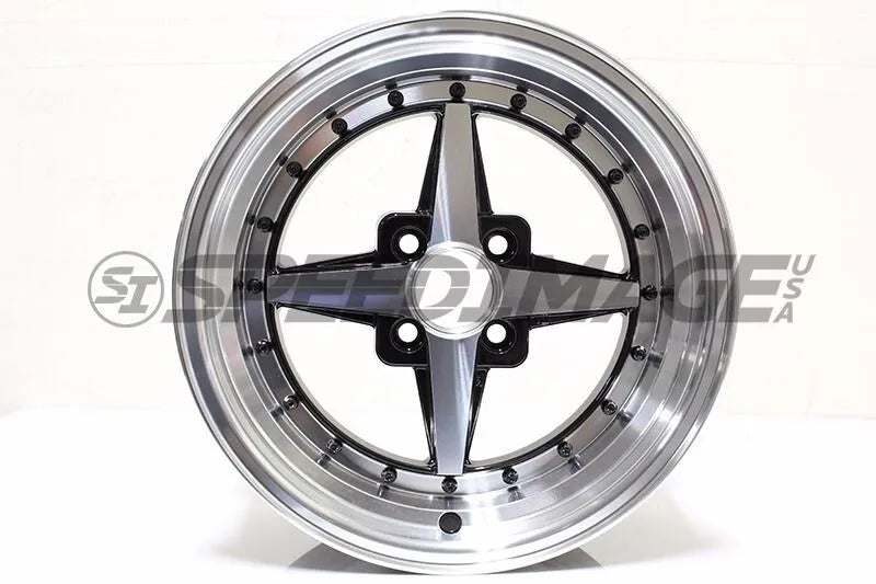 Zero Plus 15x8 +20mm 4x100 Full Royal Yamaha Black