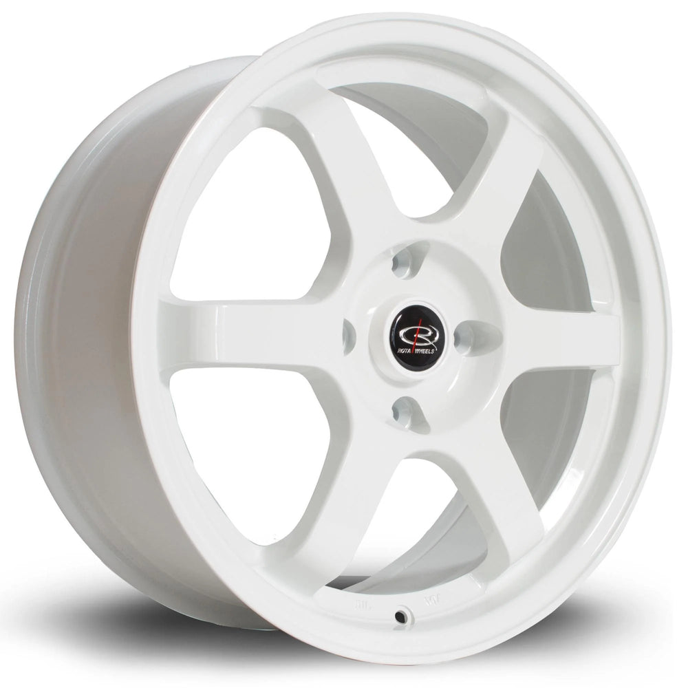Grid 17x9.5 4x114.3 12mm Offset Wheel, White