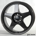 SLIPSTREAM 15x7 35mm Offset 5x100 Gunmetal Wheel