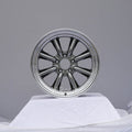 RKR 1785 17x8.5 5x114.3 0mm Offset Steel Grey with Polish Lip Wheel