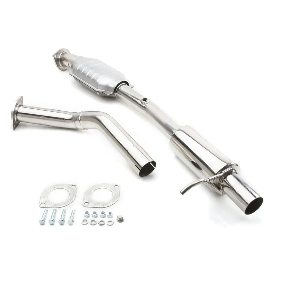 Stainless Steel Mid Pipe w/ High-Flow Cat & Resonator