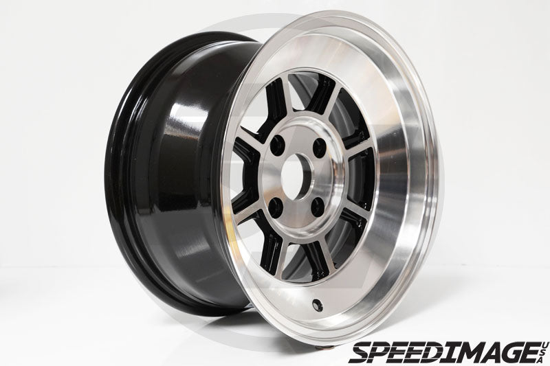 Shakotan 15x8 +10mm 4x100 Full Royal Black Wheel
