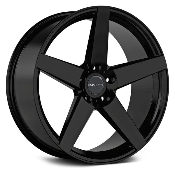 M13 20x8.5 5x115 +15mm 74.10mm Gloss Black 5-Spoke Wheel