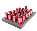 Rays Dura-Nut L42 Straight Type 12X1.25 Lug Nut Set 16 Lug 4 Lock Set - Red