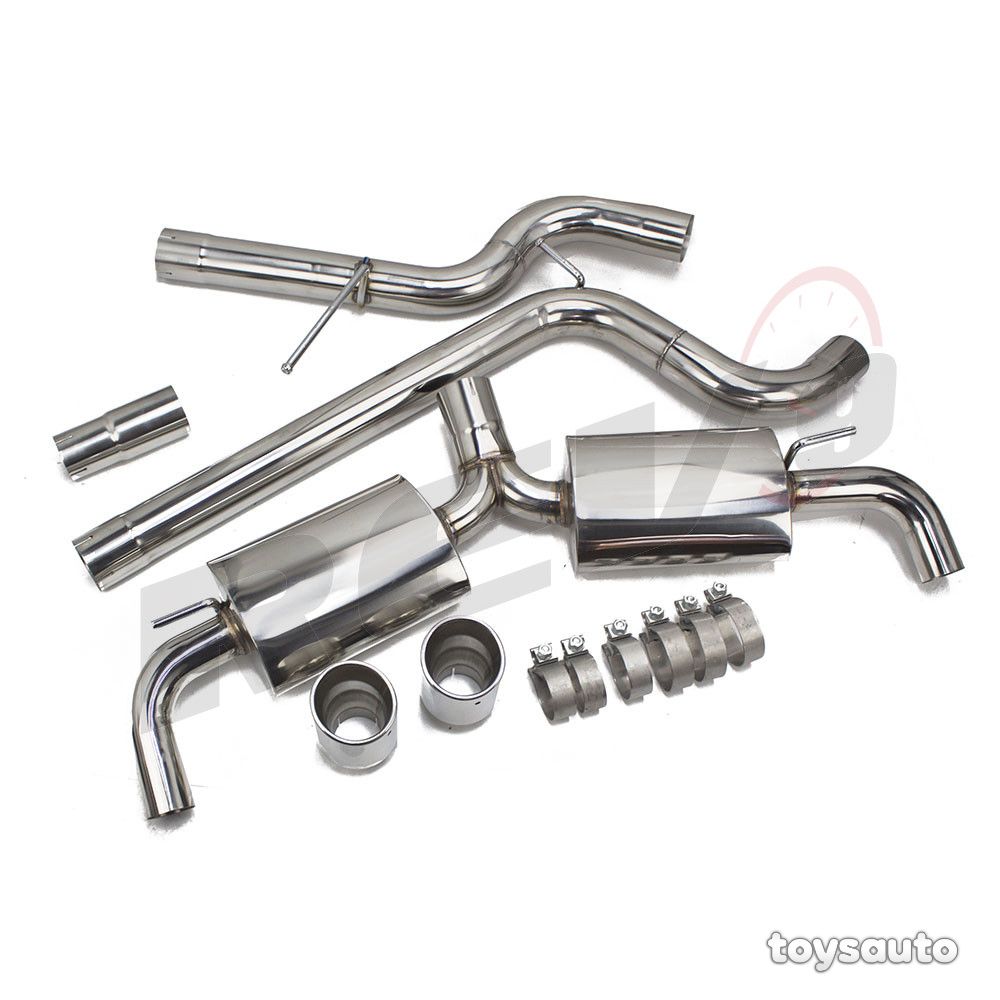 Cat-Back Muffler Exhaust System Stainless Steel Polished
