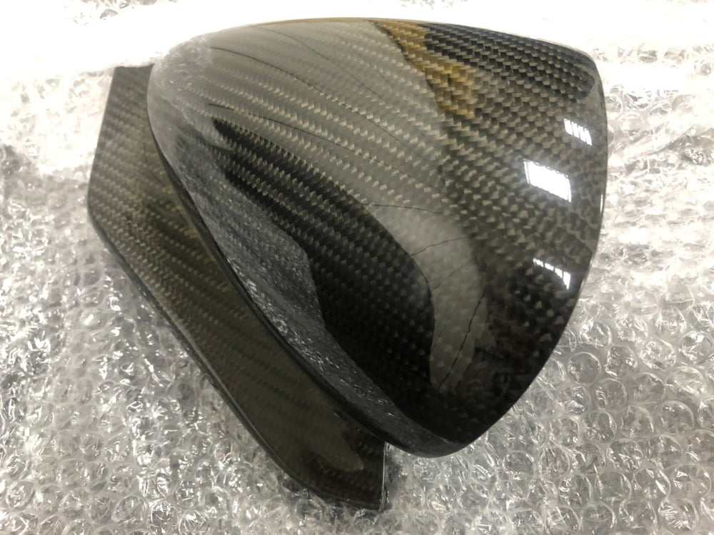 Ralliart Style Carbon Fiber Side Mirror w/ Blue Tinted Glass