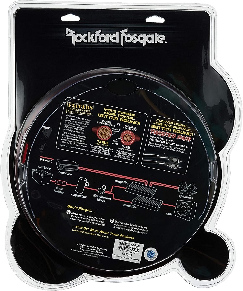Fosgate 1/0 AWG Amplifier Power Installation Kit