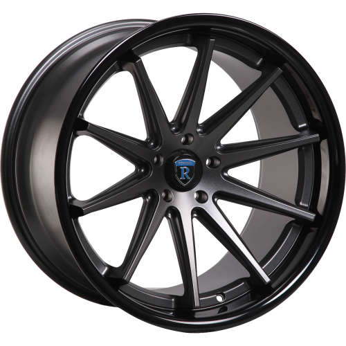 RC10 20x10 +40mm 5x114.3mm Matte Graphite Gloss Black Lip