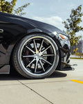 19x9.5 Silver Machined with Chrome Stainless Steel Lip