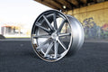 19x9.5 Silver Machined with Chrome Stainless Steel Lip