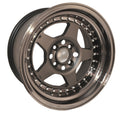 Kyusha 15x8 4/100 ET0 Black w/ Black Lip Wheel