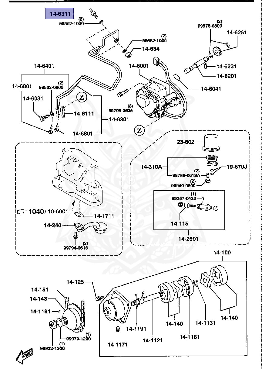 Genuine Mazda RX-7 FD3S Oil Injector