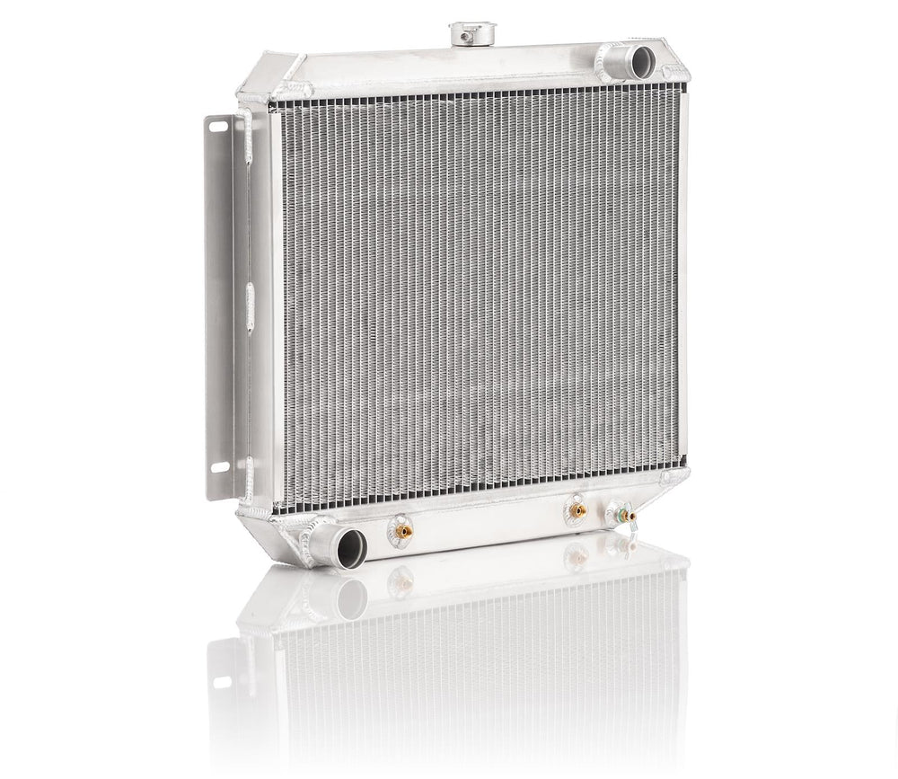 DIRECTFIT POLISHED FINISH DOWNFLOW RADIATOR FOR MOPAR W/STD TRANS