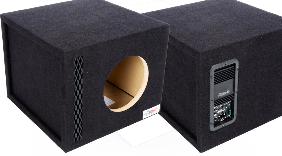 8IN SINGLE VENTED SUBWOOFER ENCLOSURE W/BUILTIN 300 WATT AMPLIFIER