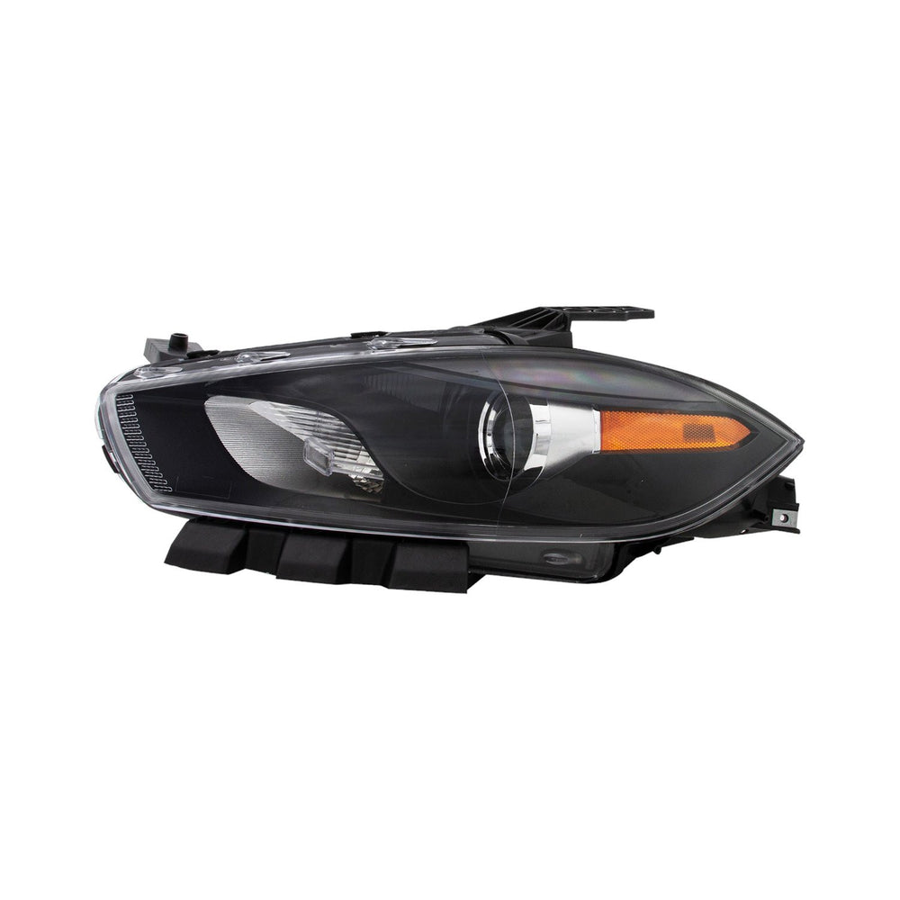 LH HEADLAMP LENS/HOUSING; XENON; BLACK TRIM; DART 1316