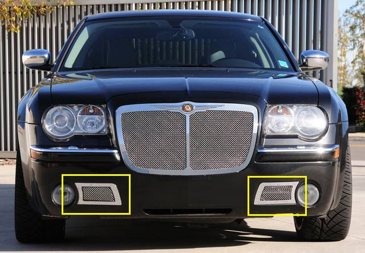 0510 CHRYSLER 300C (ONLY) UPPER CLASS MESH POLISHED 2 PC BUMPER GRILLE
