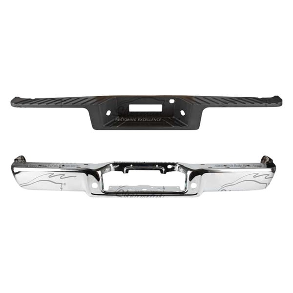 REAR BUMPER ASSEMBLY STYLESIDE;W/O REAR OBJECT SENSORS;W/O TOW PKG;CHROME;FORD F150 0608