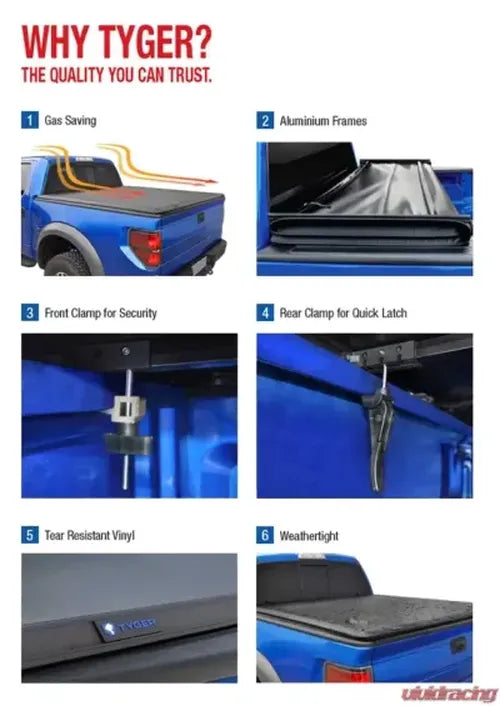 0914 F150 6.5T STYLESIDE T3 SOFT TRIFOLD TRUCK BED TONNEAU COVER