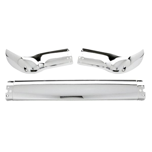 RR BUMPER 3 PC SET CHROME CHEVROLET 55 FITS HARDTOP/SEDAN/CONVERTIBLE