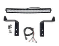 Front Bumper Top LED Kit Black Mild Steel Bolt-on no drilling required Includes (1) 30 Inch ZROADZ LED Curved Double Row Light Bar and Universal Wiring Harness