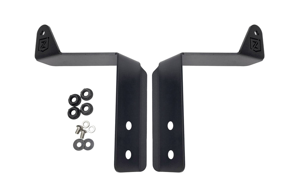Front Bumper Top LED Kit Black Mild Steel Bolt-on no drilling required Includes (1) 30 Inch ZROADZ LED Curved Double Row Light Bar and Universal Wiring Harness