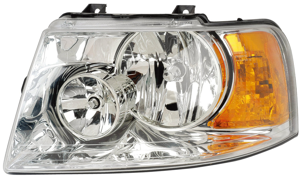 LH HEADLAMP ASSY COMPOSITE; W/BRIGHT BEZEL; EXPEDITION 0306
