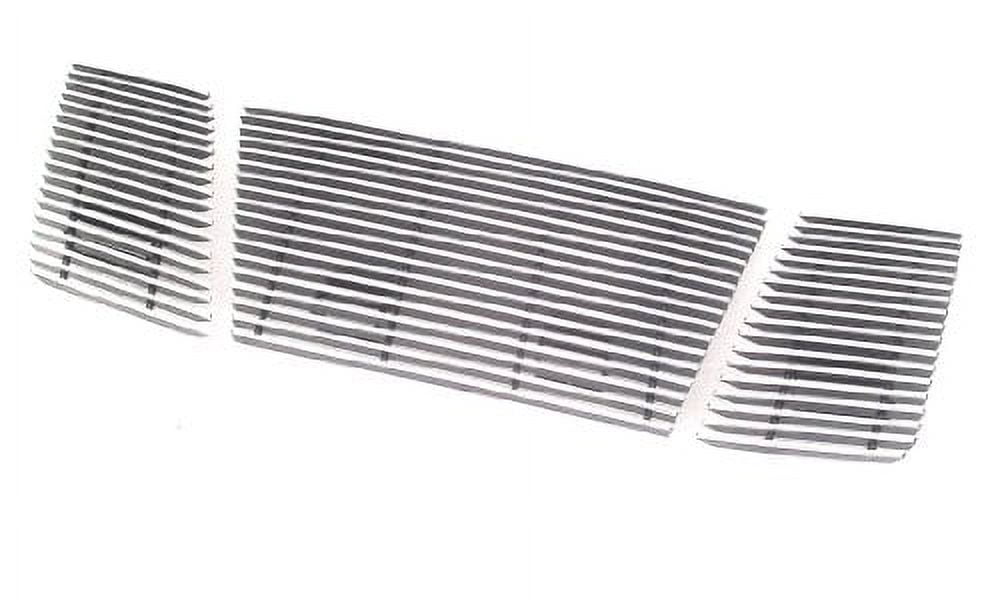 08C NISSAN TITAN 3PC 4MM HORIZONTAL OVERLAY BILLET GRILLE (WITH LOGO COVERED)