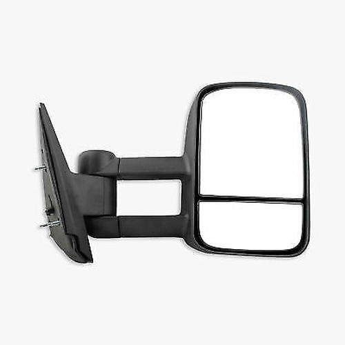 LH MIRROR OUTSIDE REAR VIEW; MANUAL; TELESCOPING DOUBLE SWING; E150 0314