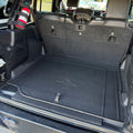 2024-current JLU 4DR full vehicle kit front and rear flooring cargo mat and closeout wheelhouse covers no subwoofer mesa smoke