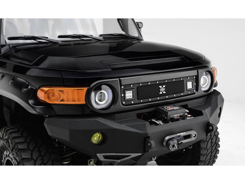 0713 FJ CRUISER TORCH SERIES LED LIGHT GRILLE 23IN CUBE LED LIGHTS (FOR OFFROAD USE ONLY) W/BL
