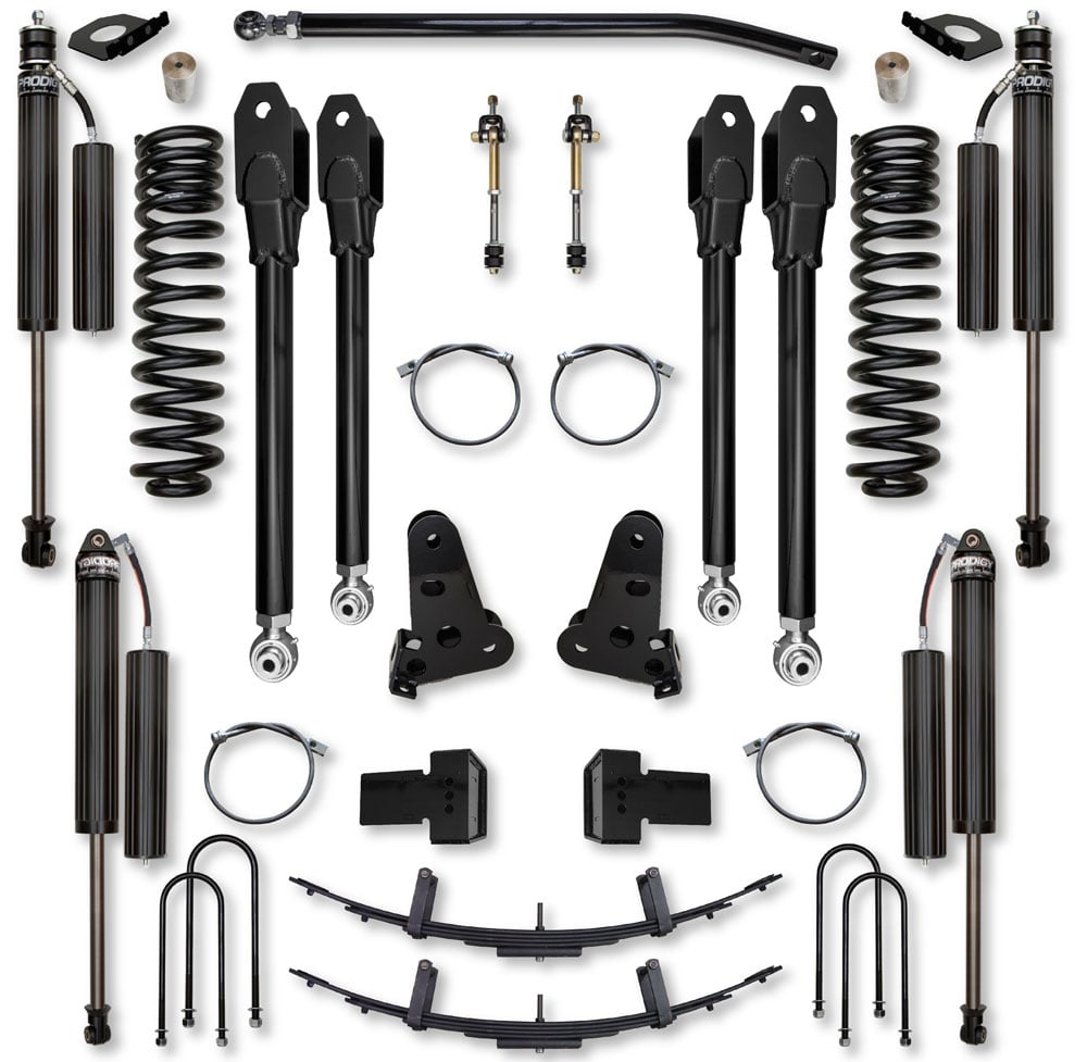 1116 F250 4X4 1116 F350 4X4 4.0IN X FACTOR SUSPENSION SYSTEM W/ 2 5/8 RR SHOCKS