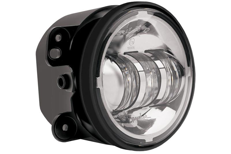 6145 12V SAE/ECE RHT & LHT LED FOG LIGHT W/ CHROME INNER BEZEL