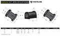 STEERING RACK AND PINION MOUNT BUSHING 30MM PASSANGER SIDE BRACKET