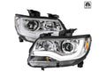 LED PROJECTOR HEADLIGHT CHROME WITH CLEAR LENS