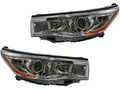 RH HEADLAMP ASSY COMPOSITE; HYBRID; W/SMOKED CHROME ACCENT; HIGHLANDER 1416
