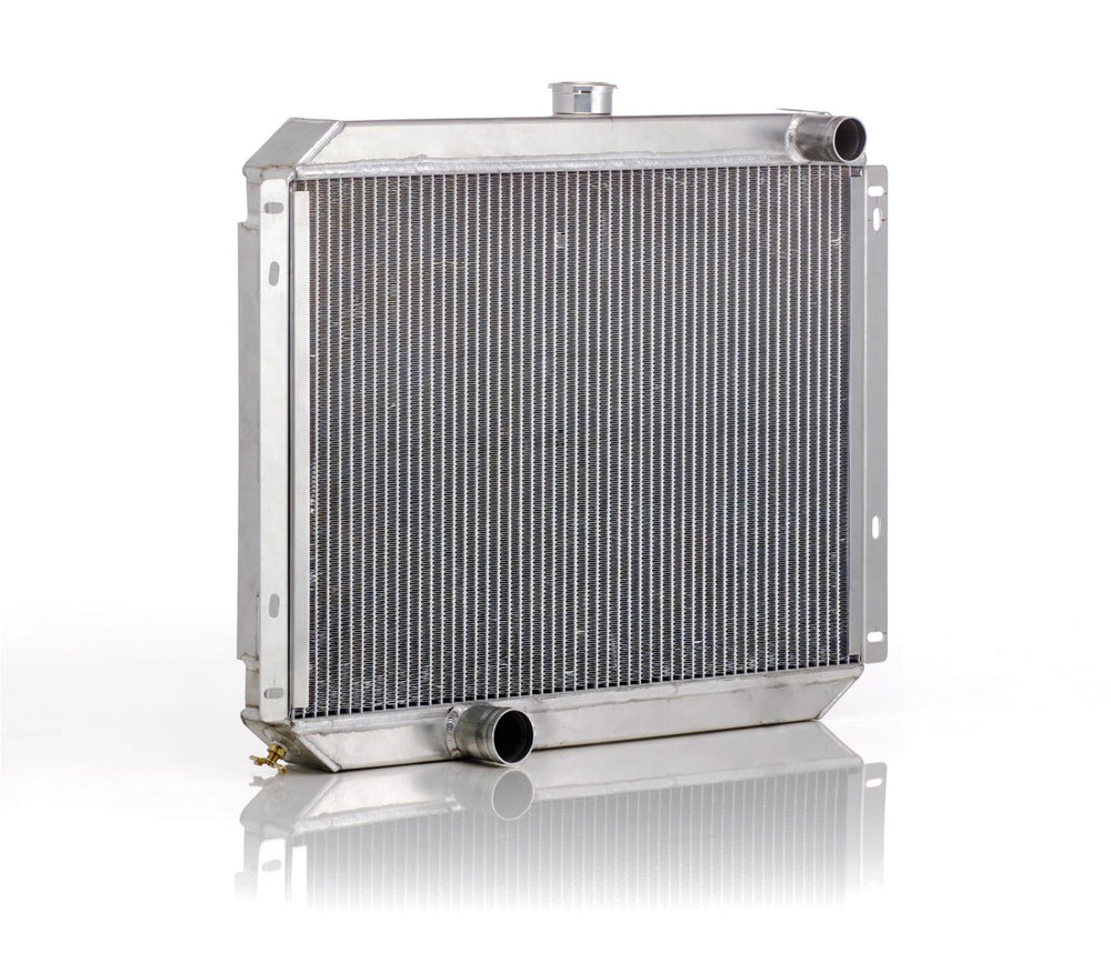 DIRECTFIT POLISHED FINISH DOWNFLOW RADIATOR FOR FORD W/STD TRANS