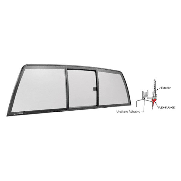 ENCAPSULATED(GLUEIN) MANUAL 3 GLASS SLIDER DY90075PK5 9404 S10/SONOMA/96C ISUZU SOLAR TINT