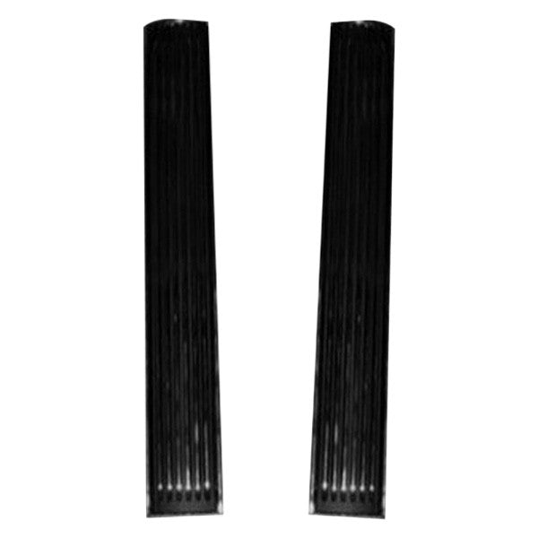 HOOD INSERTS 2 PC SET CHR W/ BLK TRIM CHEVELLE SS396 67